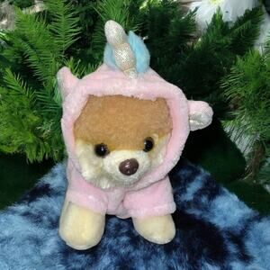 Gund Plush Dog Worlds Cutest Itty Bitty Boo Unicorn Outfit #44 Puppy Stuffed 5"